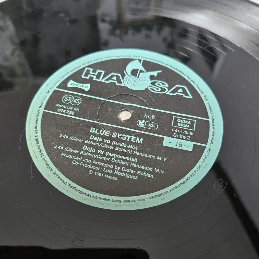 [BUNJANG] Blue System Deja Vu LP Record / 블루 시스템 Deja Vu LP판