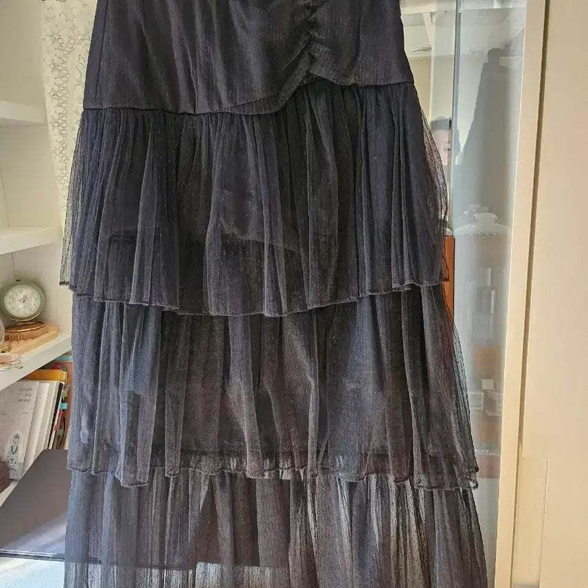 [BUNJANG] It MICHAA Black See-through Layered Long Skirt / 잇미샤 블랙시스루 스커트 택도안땐 새상품