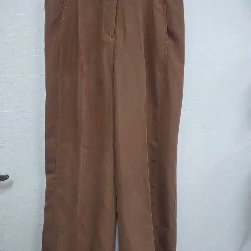 [BUNJANG] Brown Wide-Leg Slacks Pants / 브라운 와이드 팬츠 슬랙스