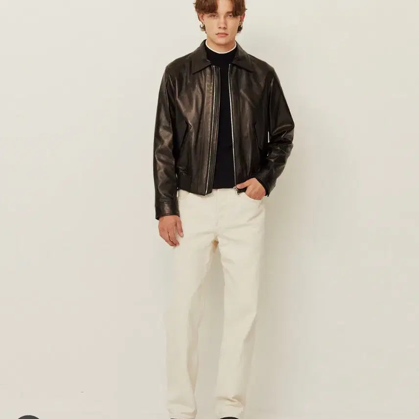 [BUNJANG] Sandro Kara Leather Jacket / 산드로 카라 레더 자켓(50, L, 100-105)
