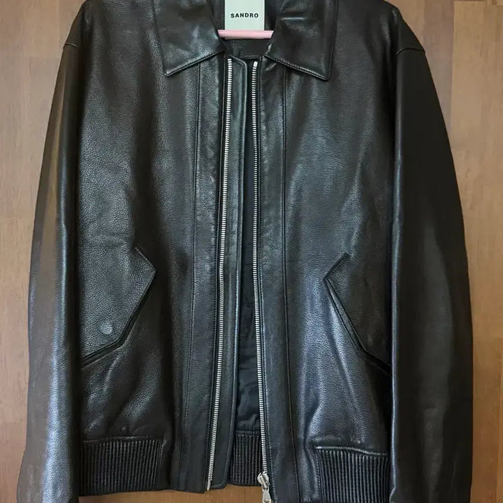[BUNJANG] Sandro Kara Leather Jacket / 산드로 카라 레더 자켓(50, L, 100-105)