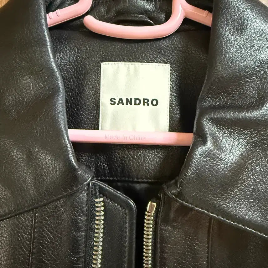 [BUNJANG] Sandro Kara Leather Jacket / 산드로 카라 레더 자켓(50, L, 100-105)