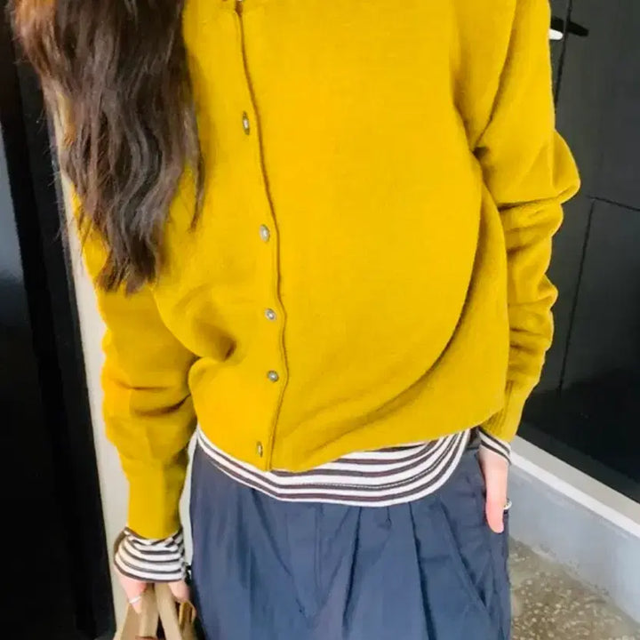 [BUNJANG] Round Neck Button Cardigan / 라운드넥 버튼 가디건
