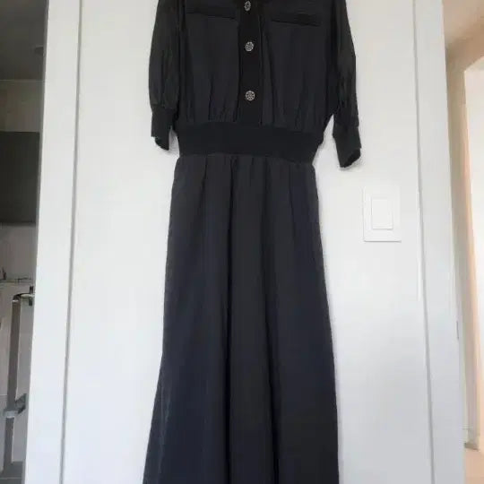 [SOLD OUT] 사틴 블랙 원피스