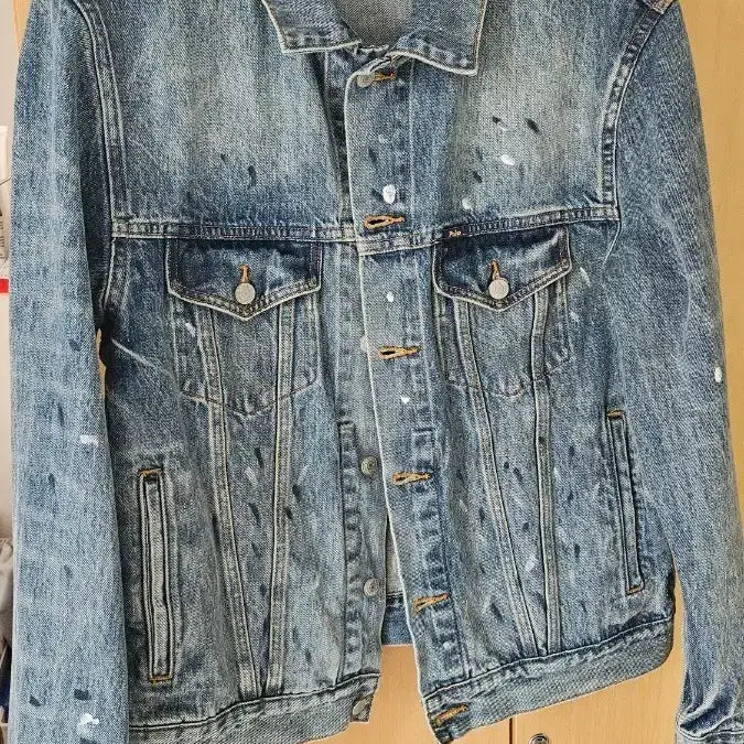 [BUNJANG] Polo Ralph Lauren Paint Splatter Denim Jacket / 폴로 랄프로렌 페인트 스플레터 데님 자켓 청자켓