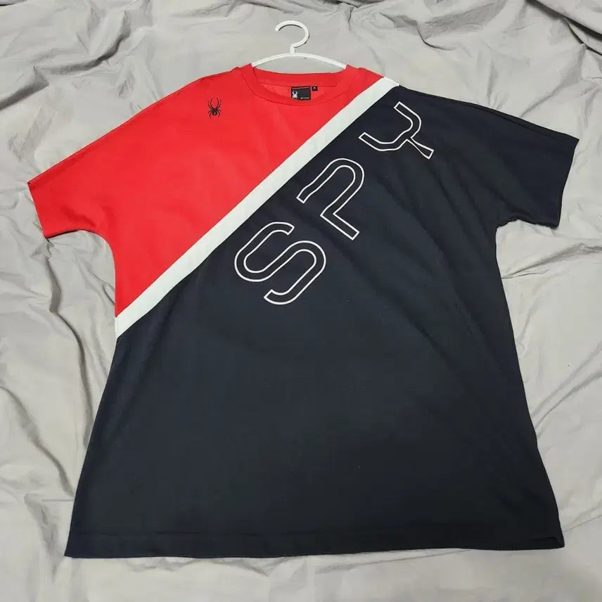 [BUNJANG] Spider Descente Lacoste Short Sleeve T-shirt / 스파이더.데상트.라코 반팔 티셔츠 블랙/레드