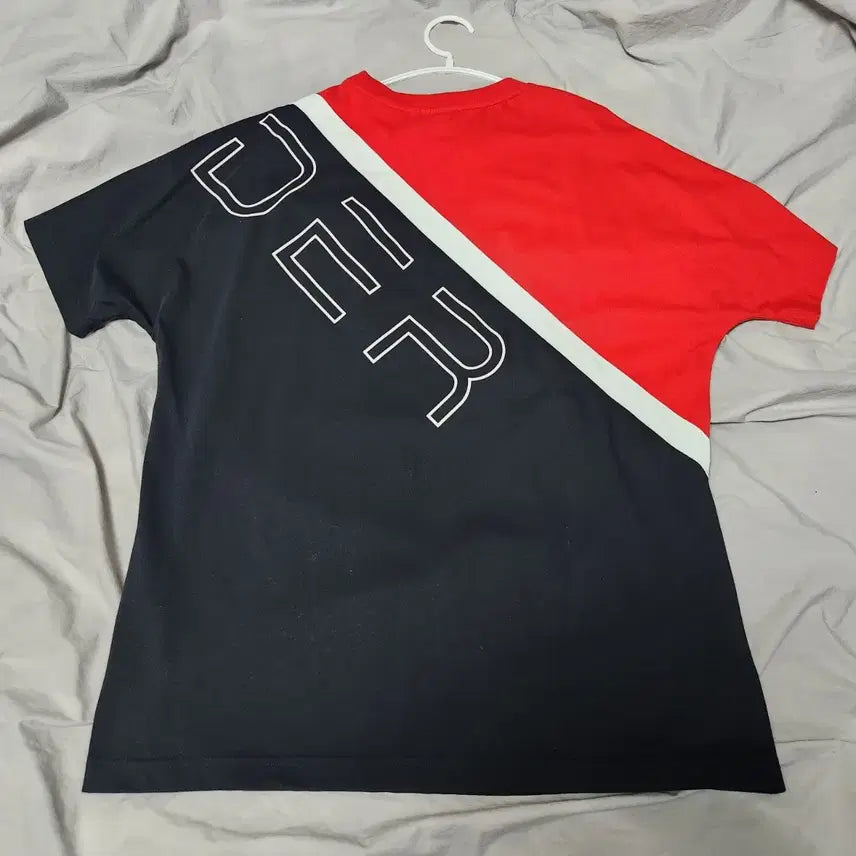 [BUNJANG] Spider Descente Lacoste Short Sleeve T-shirt / 스파이더.데상트.라코 반팔 티셔츠 블랙/레드