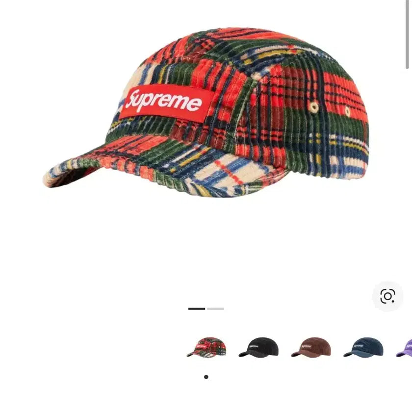 [SOLD OUT] 슈프림 캠프캡 모자 박스로고 22ss 플래드 체크