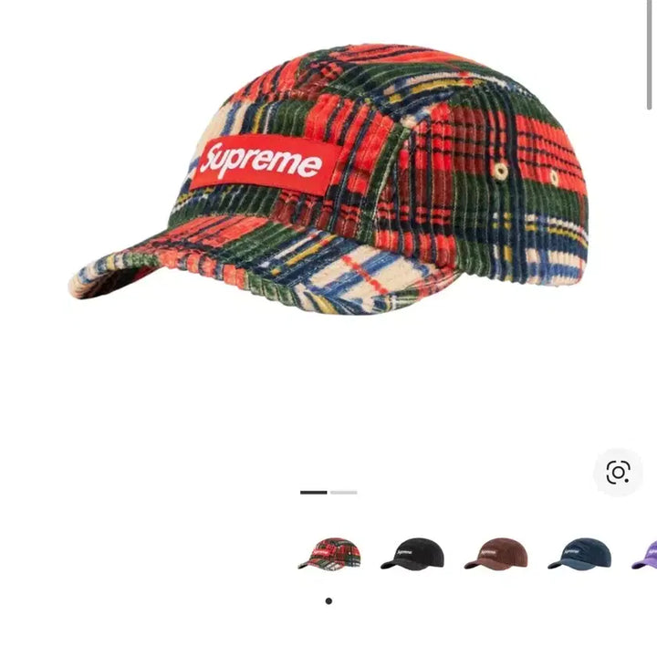 [SOLD OUT] 슈프림 캠프캡 모자 박스로고 22ss 플래드 체크