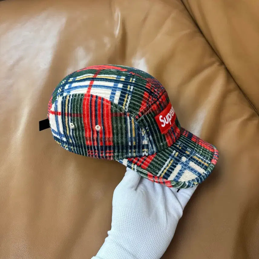[SOLD OUT] 슈프림 캠프캡 모자 박스로고 22ss 플래드 체크