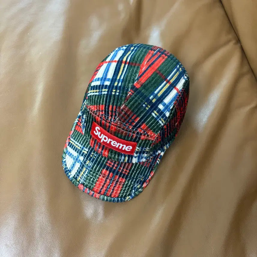 [SOLD OUT] 슈프림 캠프캡 모자 박스로고 22ss 플래드 체크