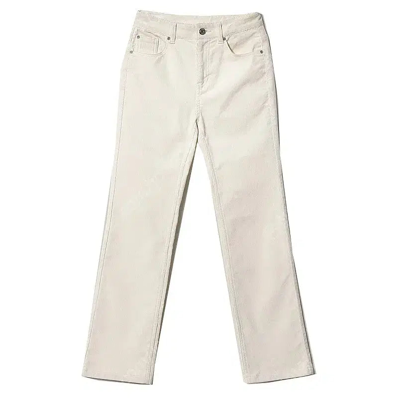 [BUNJANG] Ore Slim Fit Corduroy Pants - Ecru Size 1 / Ore 오어 슬림핏 코듀로이 팬츠 에크루 1사이즈