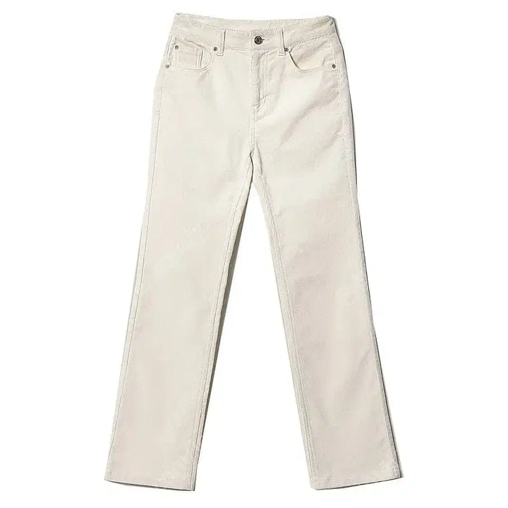 [BUNJANG] Ore Slim Fit Corduroy Pants - Ecru Size 1 / Ore 오어 슬림핏 코듀로이 팬츠 에크루 1사이즈