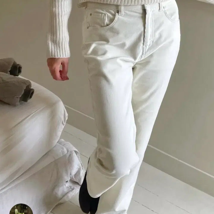 [BUNJANG] Ore Slim Fit Corduroy Pants - Ecru Size 1 / Ore 오어 슬림핏 코듀로이 팬츠 에크루 1사이즈