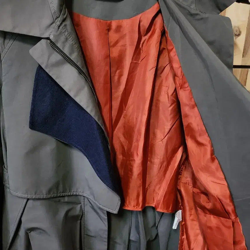 [BUNJANG] SYSTEM Khaki Short Trench Coat / 택포)SYSTEM 시스템 카키색 숏트렌치코트