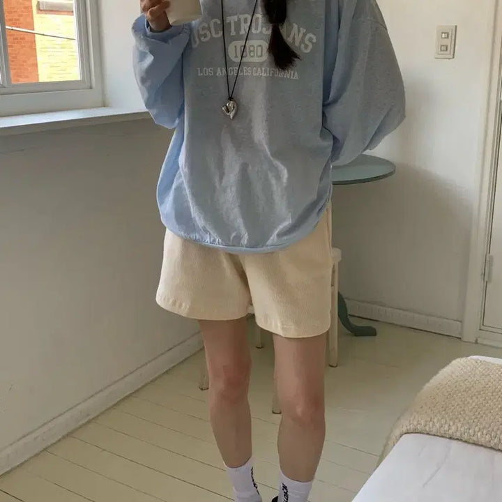 [BUNJANG] Ponyde Waffle Short Pants (Cream) / 새상품/재고세일) 포니드 와플 숏 팬츠 반바지 (크림)