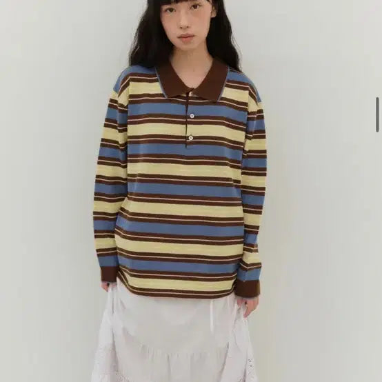 [SOLD OUT] OwnMood 스트라이프 칼라 니트