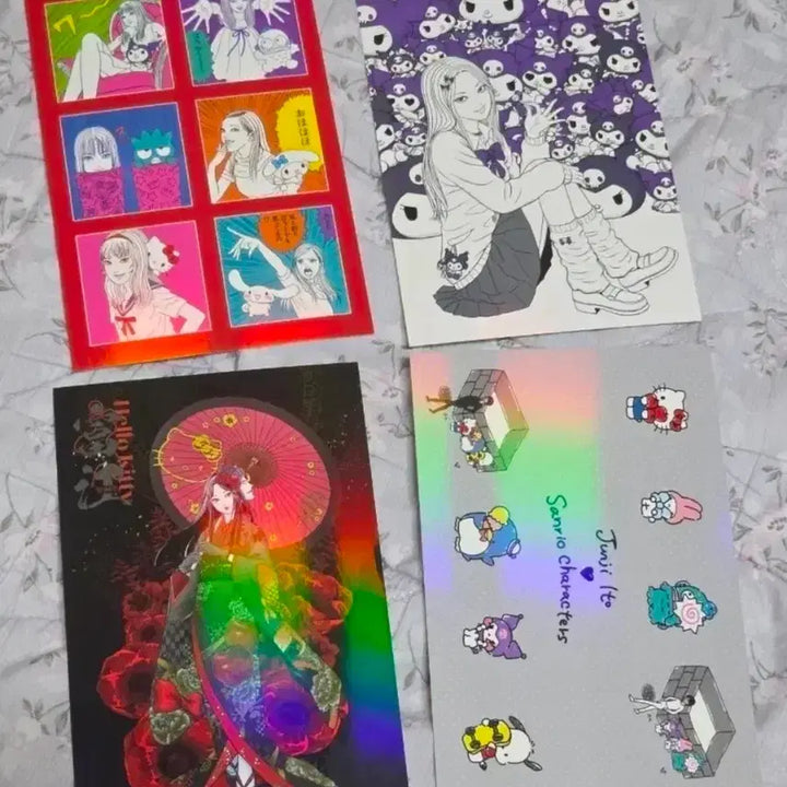 [SOLD OUT] 산리오 이토준지 후쿠오카 팝업 특전 엽서4종 키티 쿠로미 갸루