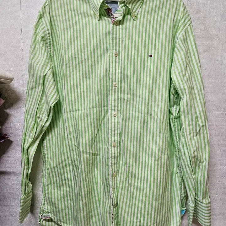 [SOLD OUT] 타미힐피거 스트라이프 셔츠 그린