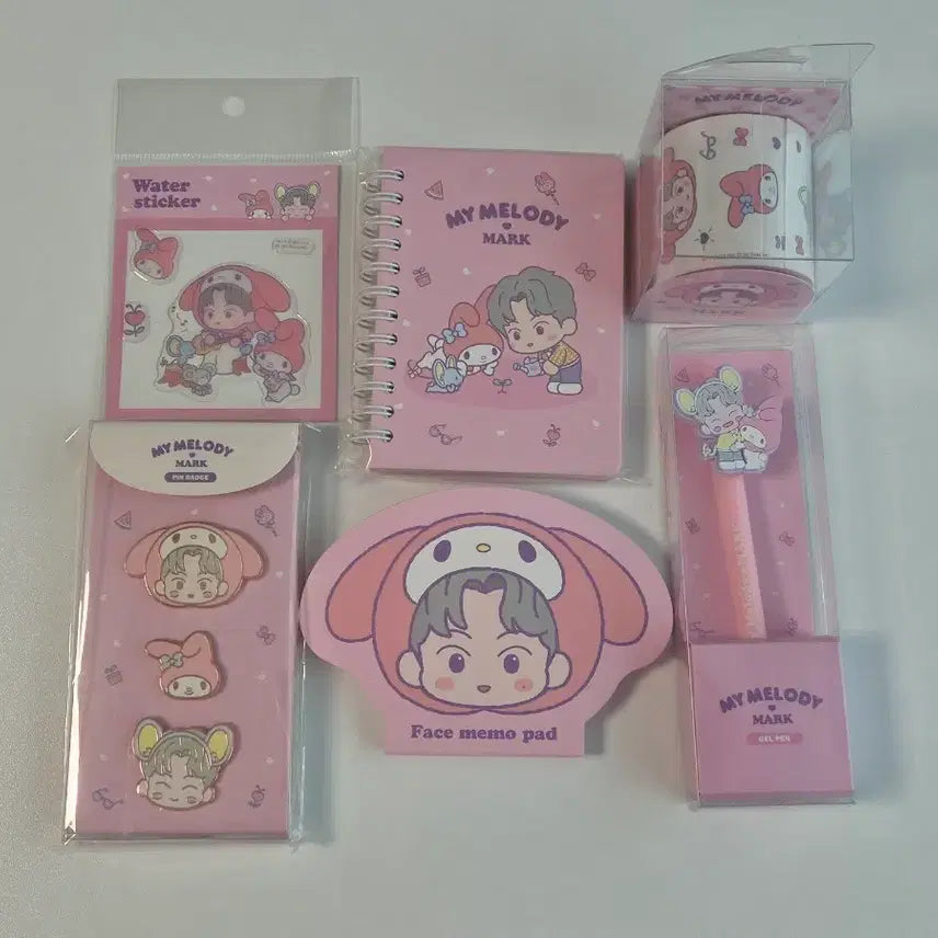 [BUNJANG] NCT Sanrio Mark My Melody Stationery Bundle Set / nct 산리오 마크 마이멜로디 콜라보 문구류세트