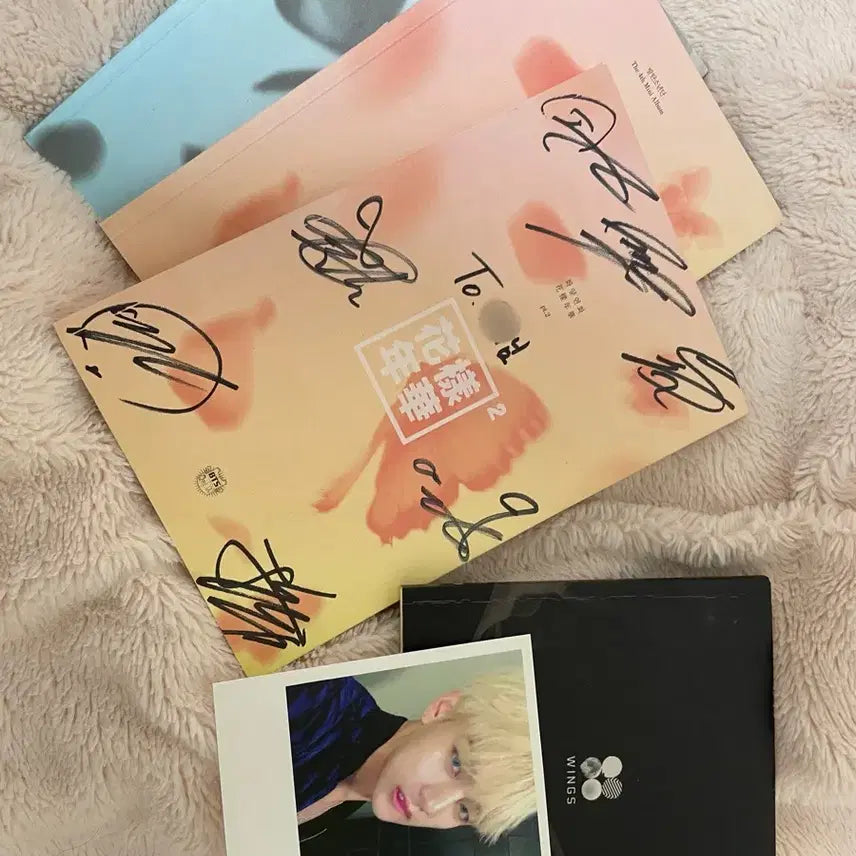 [BUNJANG] BTS HYYH &amp; WINGS Autographed Album Bundle Set / 방탄 싸인 앨범 세트 4장 (화양연화 &amp; WINGS ) BTS signe