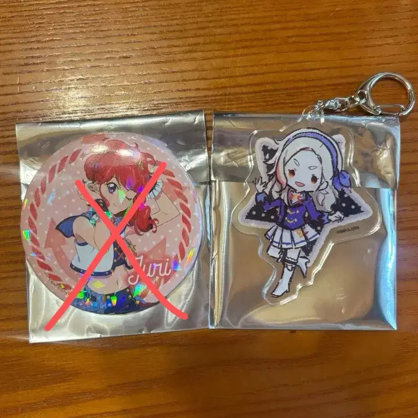 [BUNJANG] Aikatsu! Pop-up GrafArt Madoka Uniform Keyring &amp; Can Badge / 아이엠스타 아이카츠 팝업 그래프아트 교복 키링 캔뱃지 교환 린