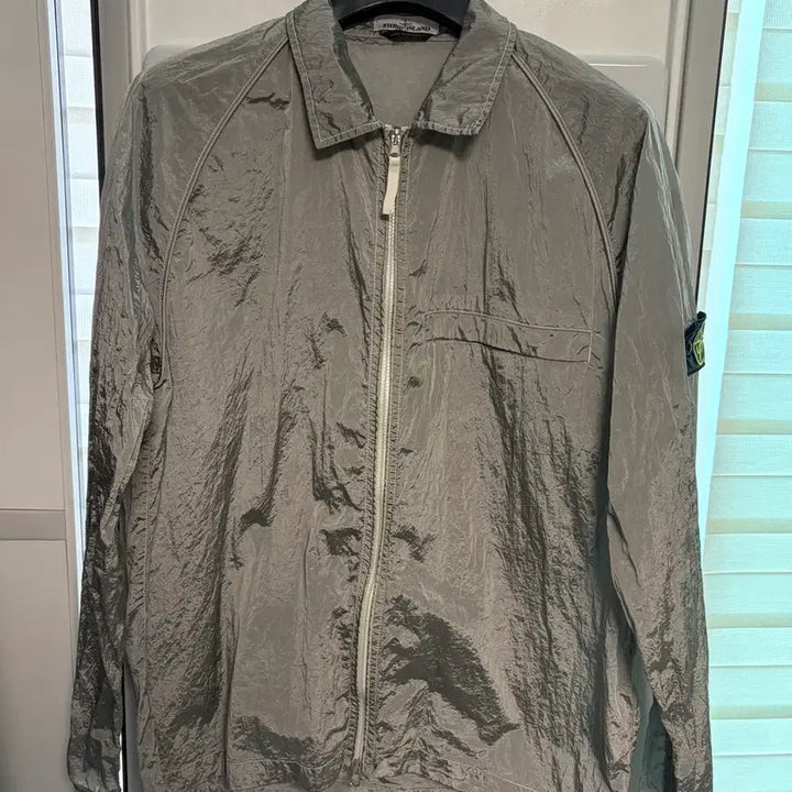 [BUNJANG] Stone Island Nylon Metal Overshirt - XXL (Ice) / 스톤아일랜드 22SS 나일론 메탈 오버셔츠 XXL(아이스)