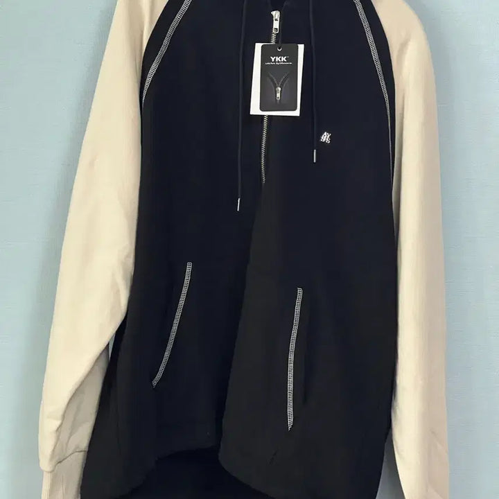 [BUNJANG] Alice Double Line Hoodie Zip-up (Black) - L / 알리스 / 더블 라인 후드 집업(블랙) / L