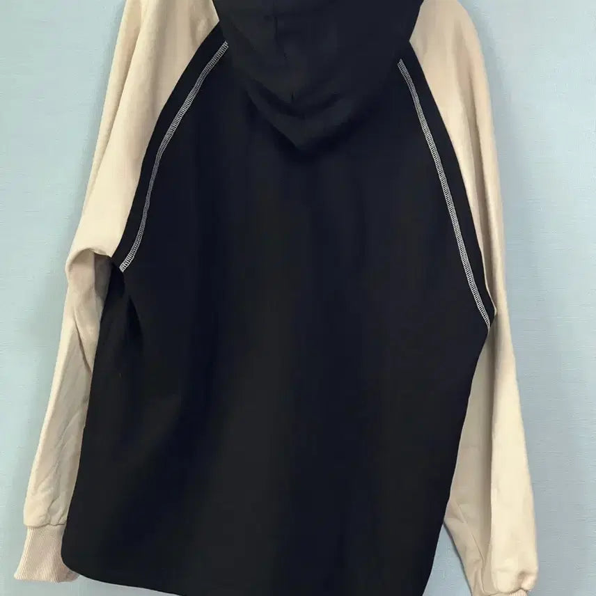 [BUNJANG] Alice Double Line Hoodie Zip-up (Black) - L / 알리스 / 더블 라인 후드 집업(블랙) / L