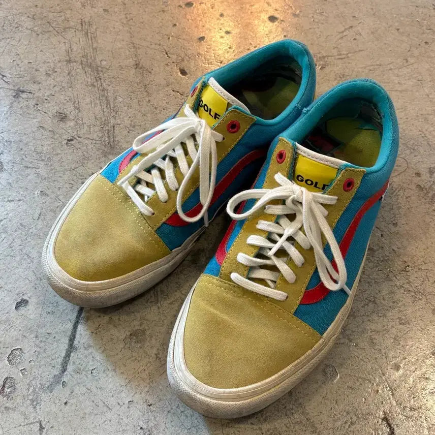 [BUNJANG] Golf Wang Vans Old Skool Pro Yellow Sneakers / [275] 반스 골프왕 올드스쿨프로 옐로우