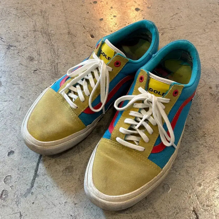 [BUNJANG] Golf Wang Vans Old Skool Pro Yellow Sneakers / [275] 반스 골프왕 올드스쿨프로 옐로우