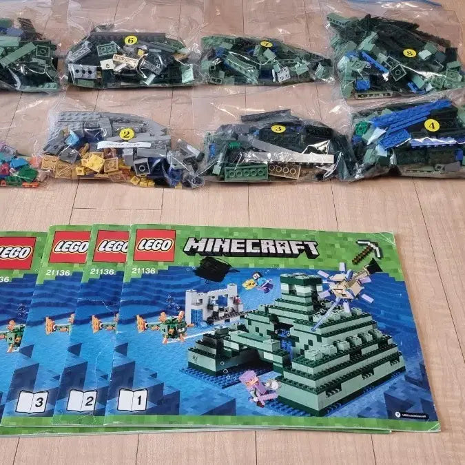 [BUNJANG] LEGO Minecraft 21136 The Ocean Monument Set / 레고 정품 21136 마인크래프트 바다 유적