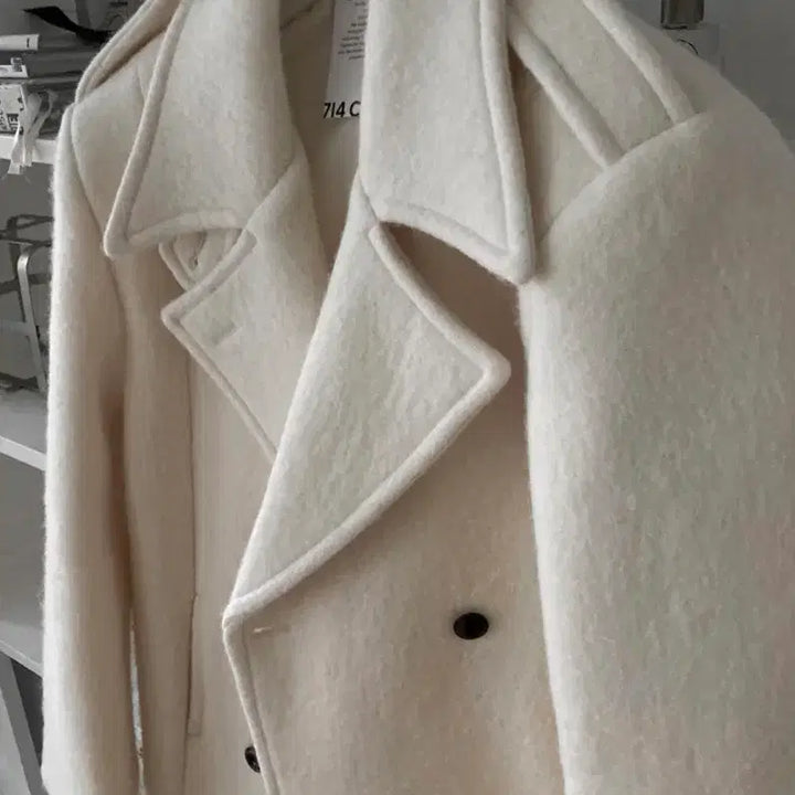 [BUNJANG] London Flat Alpaca Pea Coat / 런던플랏 알파카 피코트