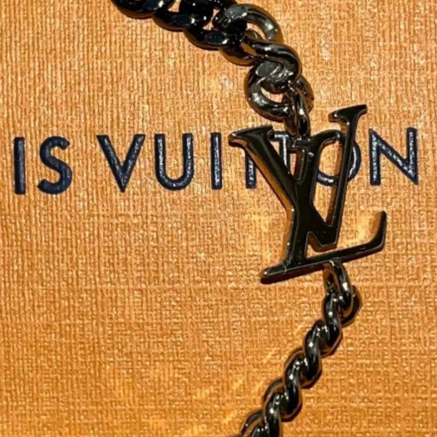 [BUNJANG] Louis Vuitton Chain Necklace Silver Black / 루이비통 체인 목걸이 실버 블랙