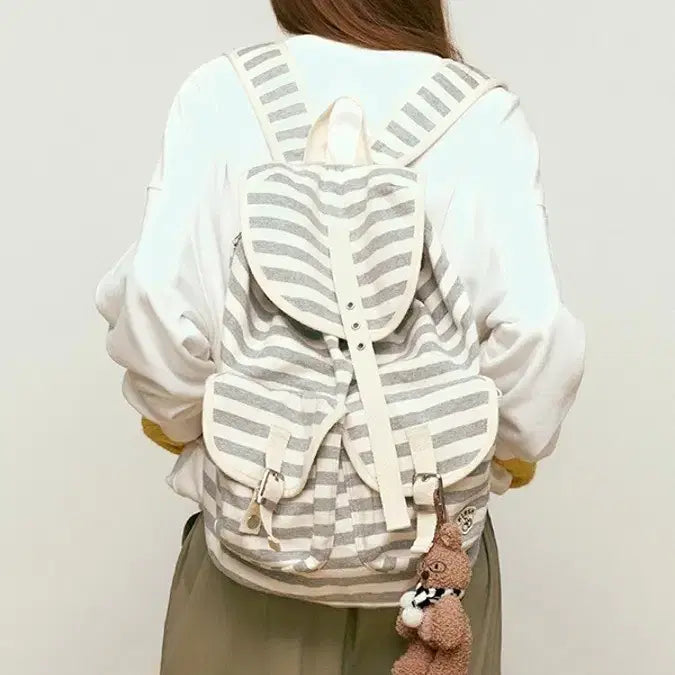 [BUNJANG] Kirsh Stripe Backpack Y2k Vintage Bag / (미개봉)키르시 스트라이프 백팩 새상품 가방 빈티지 레어 y2k