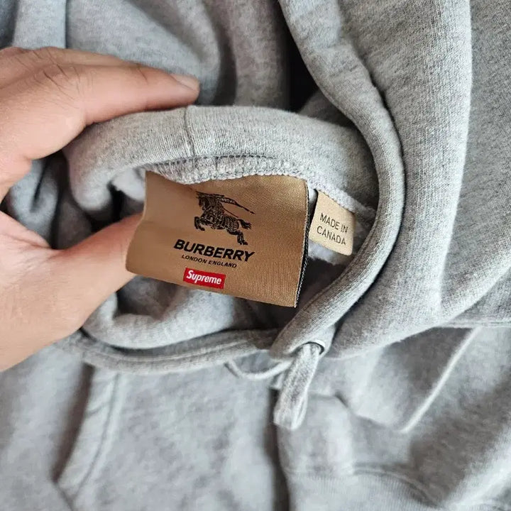 [BUNJANG] Supreme Burberry Box Logo Hoodie XL / 슈프림 버버리 박스로고 후드 XL