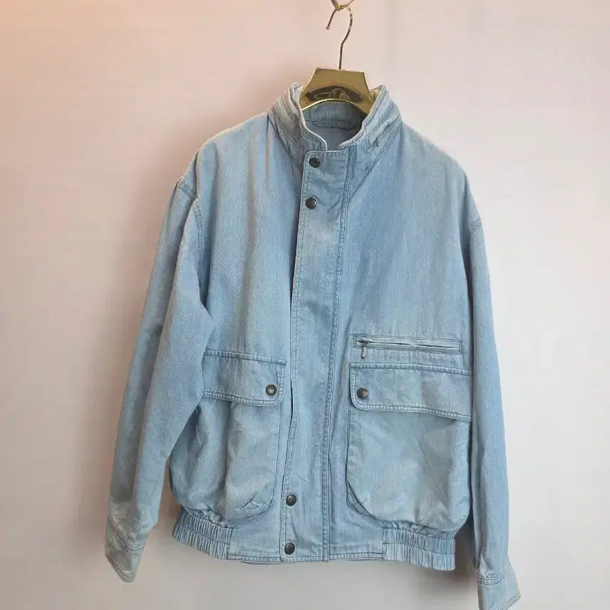 [BUNJANG] Burberry Denim Blue Blouson Jacket / Burberrys 버버리 청데님 블루종자켓