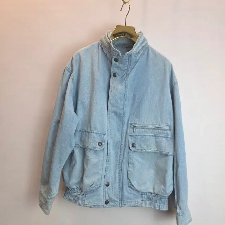 [BUNJANG] Burberry Denim Blue Blouson Jacket / Burberrys 버버리 청데님 블루종자켓