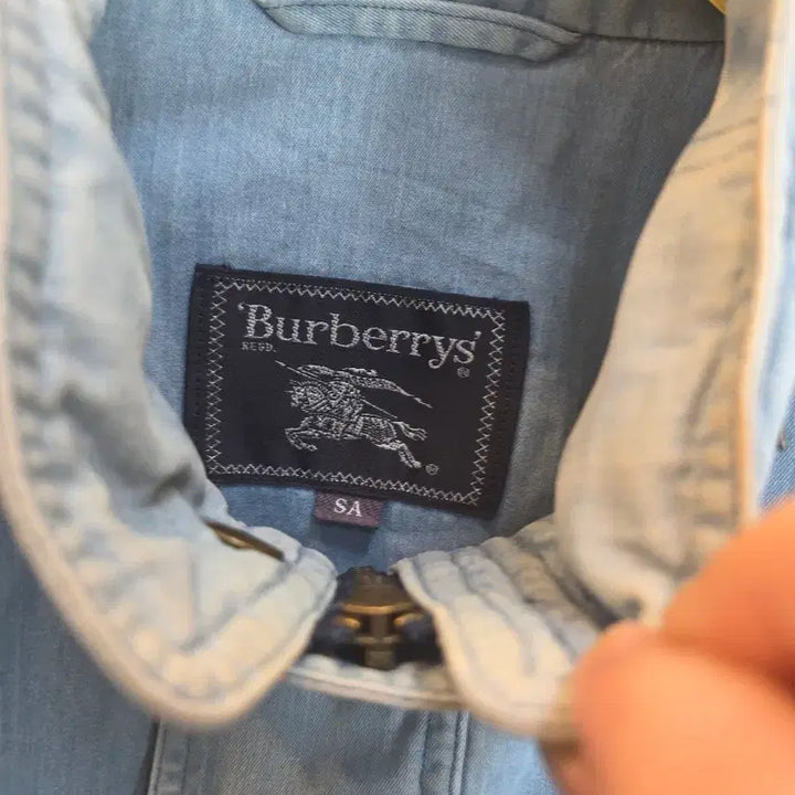 [BUNJANG] Burberry Denim Blue Blouson Jacket / Burberrys 버버리 청데님 블루종자켓