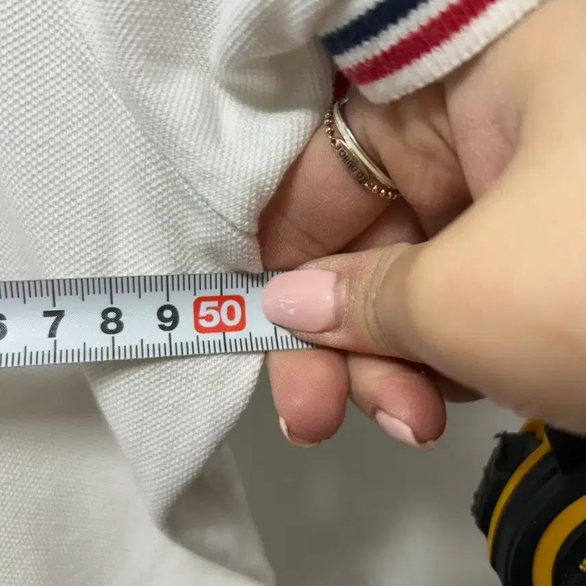 [SOLD OUT] 빈폴 화이트 배색 반팔 폴로티 L