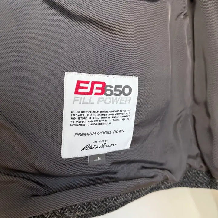 [BUNJANG] Eddie Bauer Harris Tweed Wool Goose Down Vest / 에디바우어 헤링본 해리스  트위드 울 구스다운 베스트 패딩조끼 M