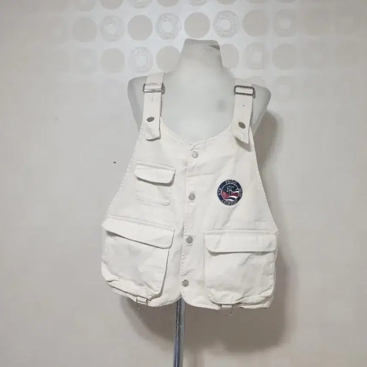 [BUNJANG] Romantic Crown 77 Cropped Overall Vest / 로맨틱크라운/멜빵조끼77/멜빵77/크롭멜빵77