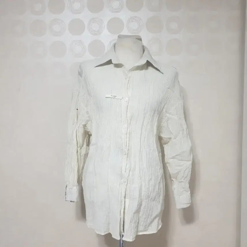 [BUNJANG] Ivory Wrinkle Shirt / 주름남방55/여성남방55/여성셔츠55/아이보리