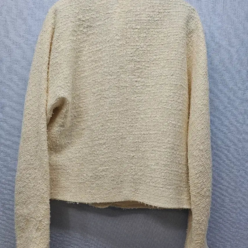 [BUNJANG] ZARA Tweed Crop Jacket Ivory / 자라 트위드 크롭 자켓 아이보리