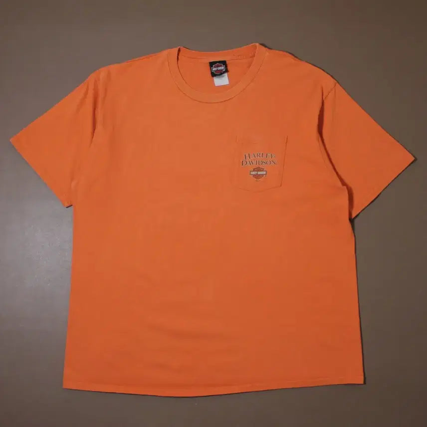 [BUNJANG] Harley-Davidson USA Orange Pocket T-shirt / 00&