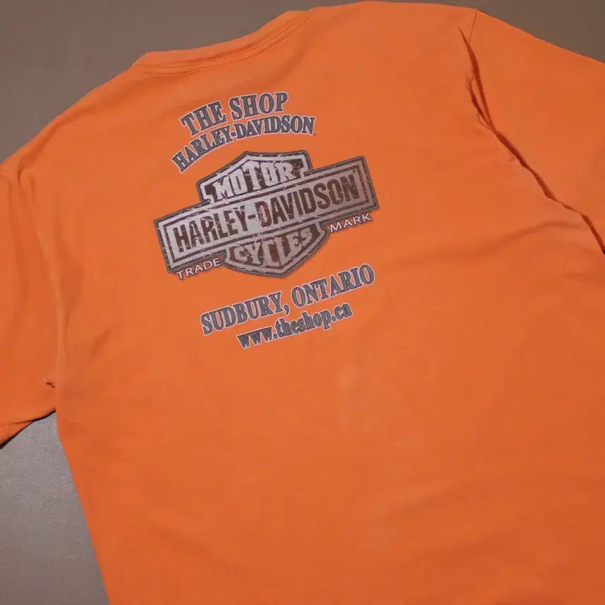 [BUNJANG] Harley-Davidson USA Orange Pocket T-shirt / 00&