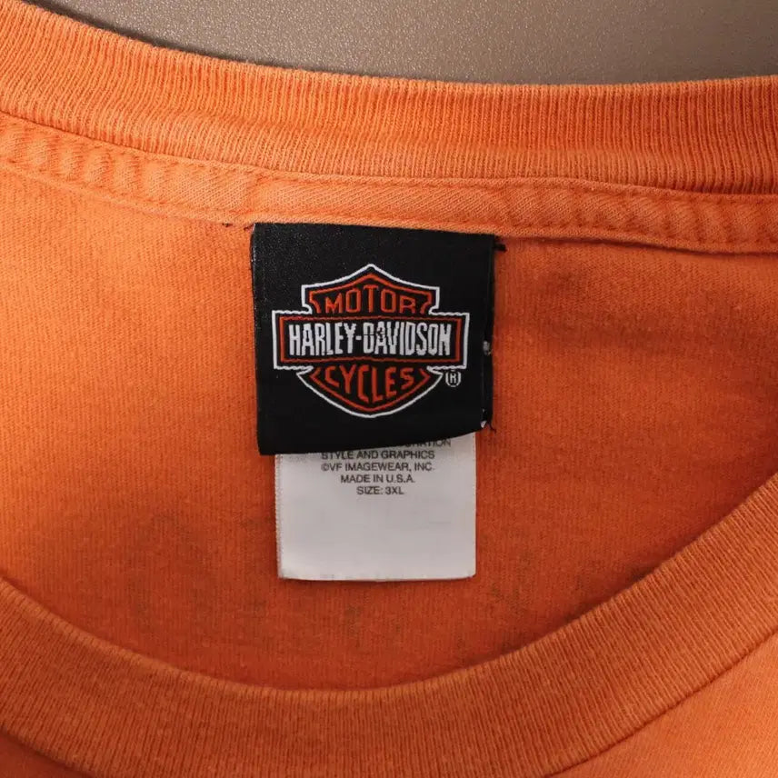 [BUNJANG] Harley-Davidson USA Orange Pocket T-shirt / 00&