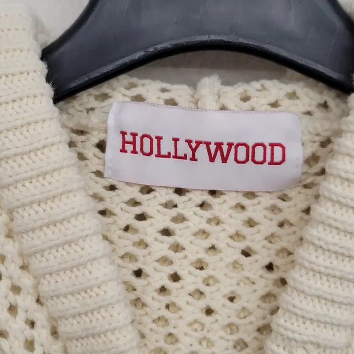 [BUNJANG] HOLLYWOOD Punching Knit Hooded Zip-up / [100/L] HOLLYWOOD 펀칭 니트 후드 집업
