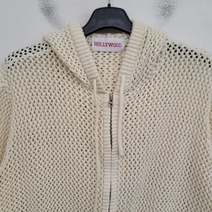[BUNJANG] HOLLYWOOD Punching Knit Hooded Zip-up / [100/L] HOLLYWOOD 펀칭 니트 후드 집업