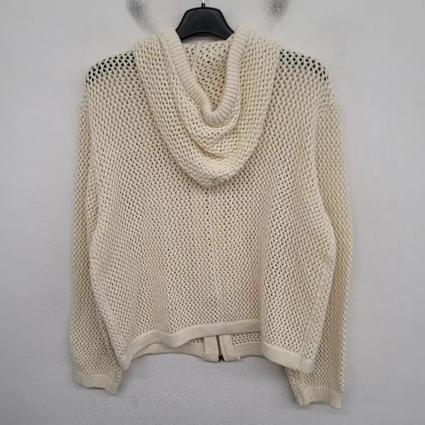[BUNJANG] HOLLYWOOD Punching Knit Hooded Zip-up / [100/L] HOLLYWOOD 펀칭 니트 후드 집업